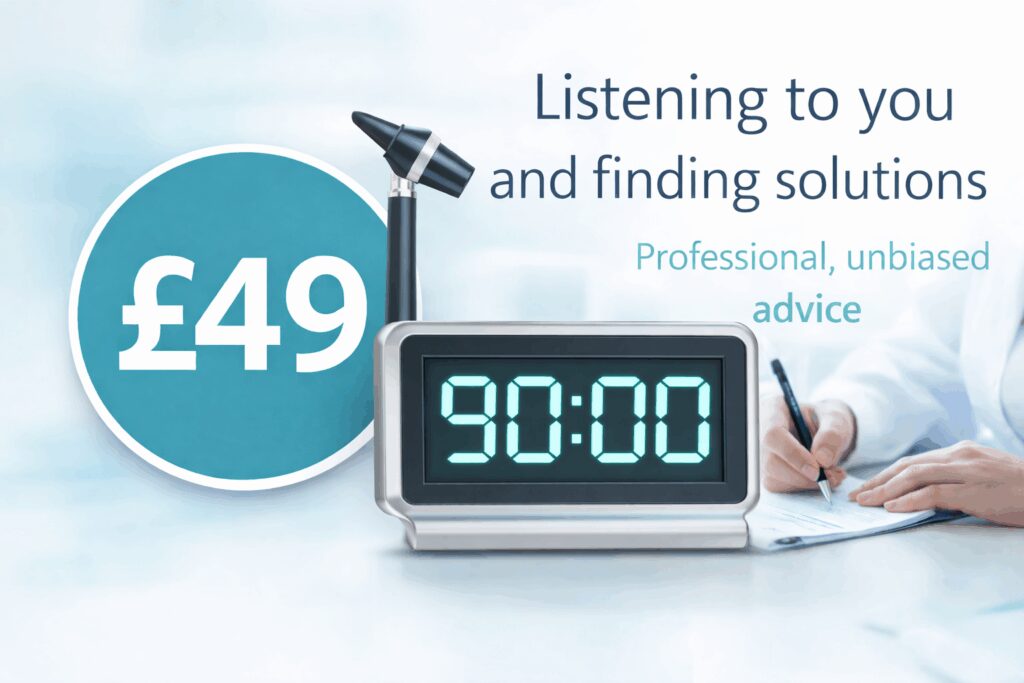 £49 90-minute consultation, professional advice